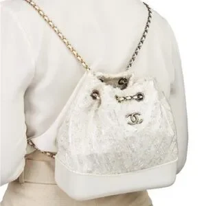 CHANEL | Bags | Chanel Gabrielle White Pvc Tweed Mini  display picture 2